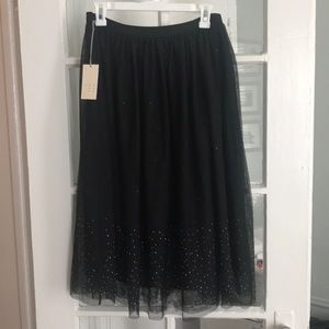 Black sparkle tule skirt